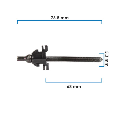 [20483MAN] AJUSTADOR FARO FORD VARIOS 50-22 5 PIEZAS NYLON NEGRO 5.3 13/64 76.8 3 1/32 63 2 31/64 