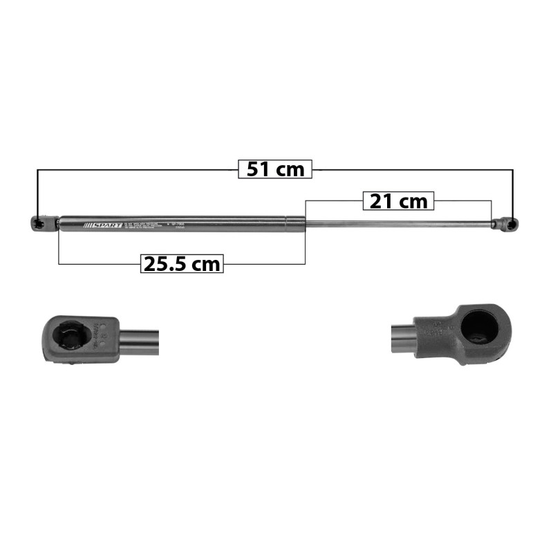 AMORTIGUADOR 5TA PUERTA PEUGEOT 207 06-13 51 25.5 21 305 68.57 31.10 365 82.06 37.22 SPART TUR DER/ IZQTRASERA