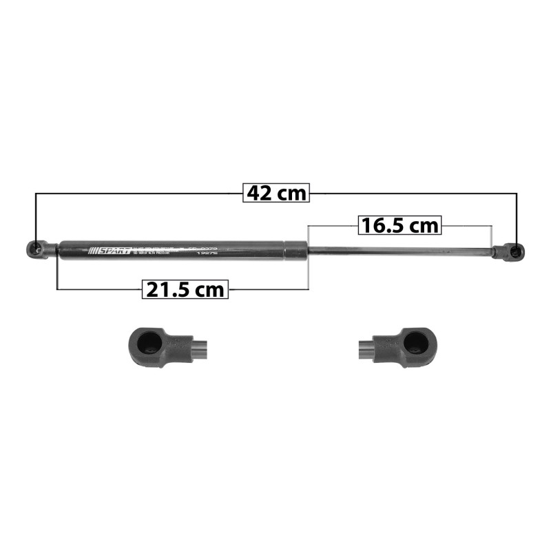 AMORTIGUADOR 5TA PUERTA RENAULT MEGANE HATCHBACK 02-08 42 21.5 16.5 ENTRADA TIPO 1 ENTRADA 2 TIPO 1 470 105.66 47.93 530 119.14 54.04 SPART SP-8379 TUR DER/ IZQ