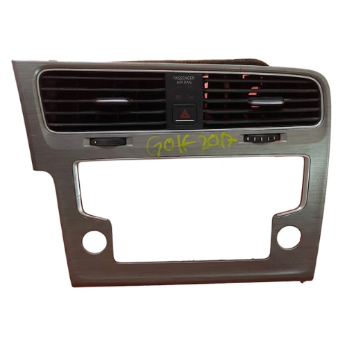 [MTVO-GO15-USORCIPAI53] MOLDURA TABLERO (RADIO) VOLKSWAGEN GOLF A7/MK7/GTI 2015 AL 2021 C/REJILLA P/AIRE C/REJILLA P/AIRE INT CENT DEL DESMONTADO ORIGINAL COD. 5GM-819-728