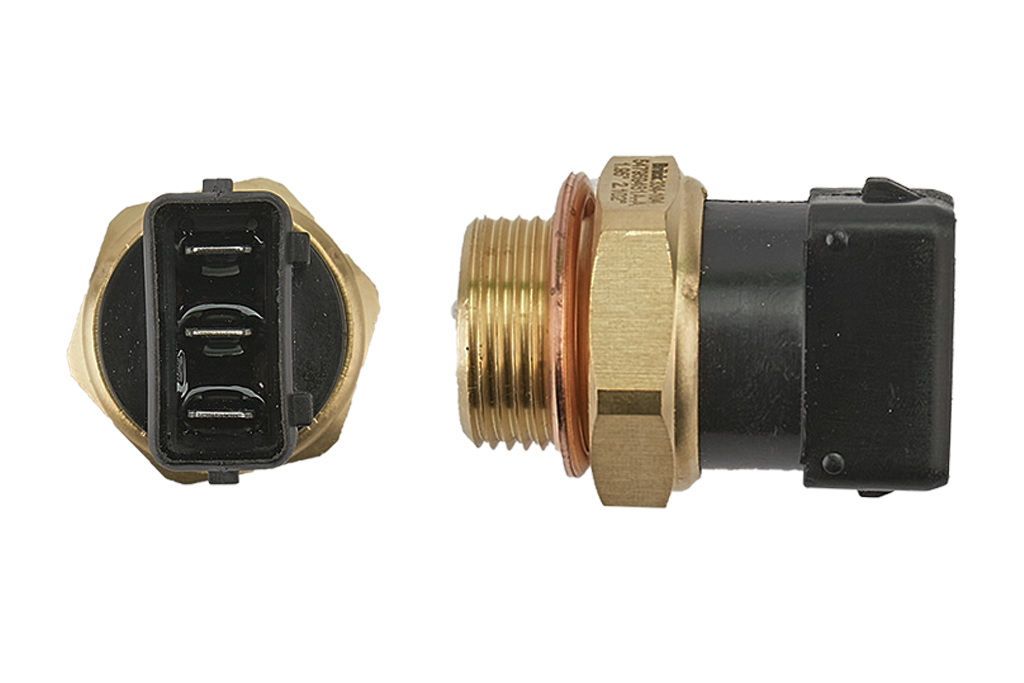 [547959481A-A] INTERRUPTOR BULBO MOTOVENTILADOR VOLKSWAGEN POINTER 98-10 / 3 TERMINALES-95-102 GRADOS-CON A/C BRUCK