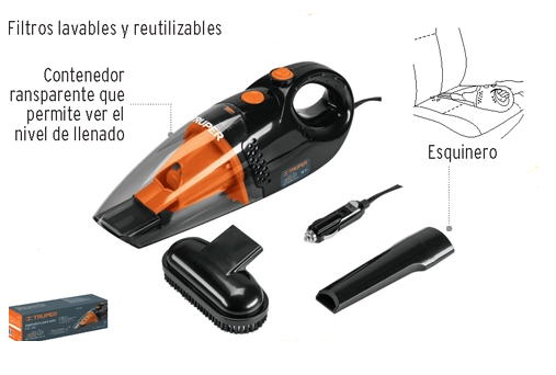 [7506240678021] ASPIRADORA P/AUTO 12 V 120 W TRUPER COD. 100648