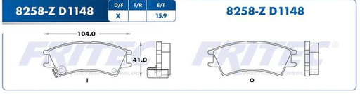 [DOATO00BAL] BALATAS DODGE ATOS DE 2000 AL 2001 4L DEL FRITEC COD. SPC-7X37-Z (127932)