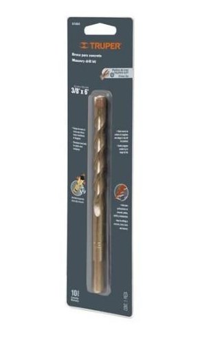 [7506240610892] BROCA PARA CONCRETO 3/16 X 6" EN BLISTER TRUPER COD. 12753 BCT-3/16X6-B(132849)