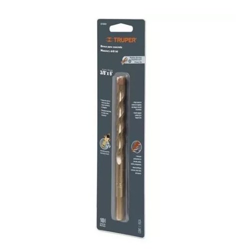 [7506240610946] BROCA PARA CONCRETO 3/8 X 5" EN BLISTER TRUPER COD. 12758 BCT-3/8X5-B (132858)