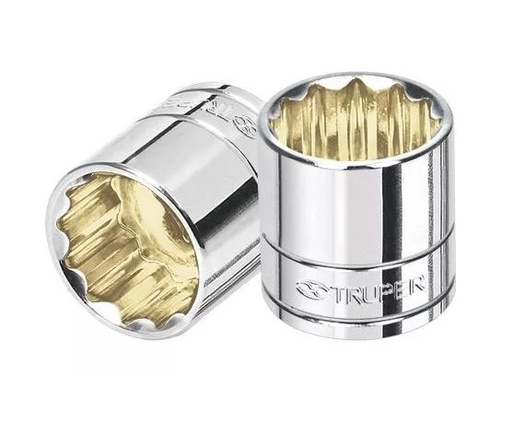 [TRDAD12PUCU3/8DE15] DADO 12 PUNTAS CUADRO 3/8" DE 15MM TRUPER COD.13635 D-5215-M(126189)