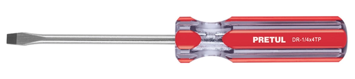 [DR-3/16X4TP] DESARMADOR PLANO 3/16" X 4" MANGO PVC PRETUL COD. 21458 DR-3/16"X4TP (130775)