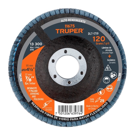 [7501206639764] DISCO DE DIAMANTE RIN CONTINUO DIAMETRO 7" TRUPER COD. 21000