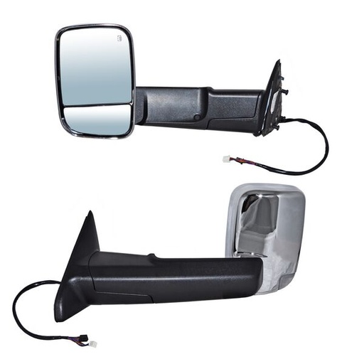 [ELDPU13EL3] ESPEJO DODGE PU 13-16 1500/2500/3500/4000 ELECT CROM TELESCOPICO C/LUZ INF C/DIRECC C/DESEMP C/MEM C/SENSOR TEMP IZQ TW