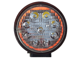 [FEC6003100] FARO 9 LED C/ARILLO ROJO REDONDO 27W 1PZA