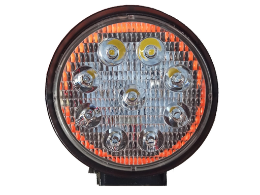 [FEC6003100] FARO 9 LED C/ARILLO ROJO REDONDO 27W 1PZA