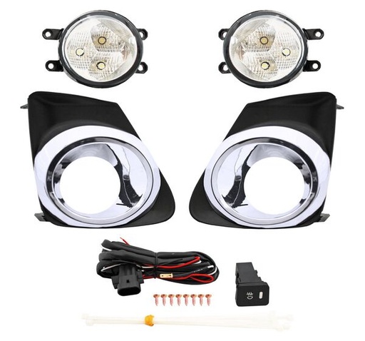 [19-5857EC05Z3] FARO AUX (NIEBLA) TOYOTA COROLLA 11-13 C/REJILLA C/CROM C/LEDS JGO TW