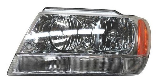 [20-5576-A1-1A] FARO JEEP GRAND CHEROKEE 1999 AL 2004 FONDO CROM C/CUARTO BCO IZQ TYC