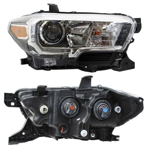 [20-9749-B0-1N] FARO TOYOTA TACOMA 2016 AL 2023 FONDO NEG LEDS DER TYC