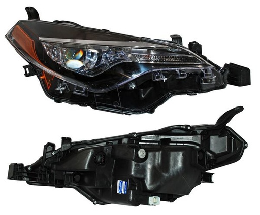 [20-9881-00-1N] FARO TOYOTA COROLLA 2017 AL 2019 LE C/BASE LEDS DER TYC
