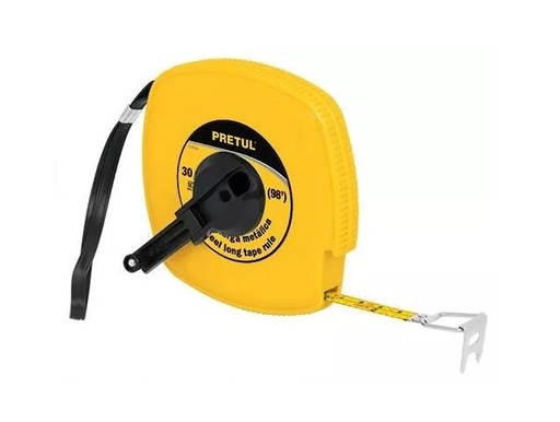 [PRFLECAPL30M] FLEXOMETRO CARCASA PLASTICA 30 M METALICA PRETUL COD. 20901 PRO-30ME(135370)