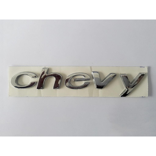 [CHCHEIN04LET] INSIGNIA ORIGINAL 3P/5TA PUERTA LETRAS CHEVROLET CHEVY C2 04-08 C/ADHERIBLE 15CM CROM 1 PZA ( C-075)