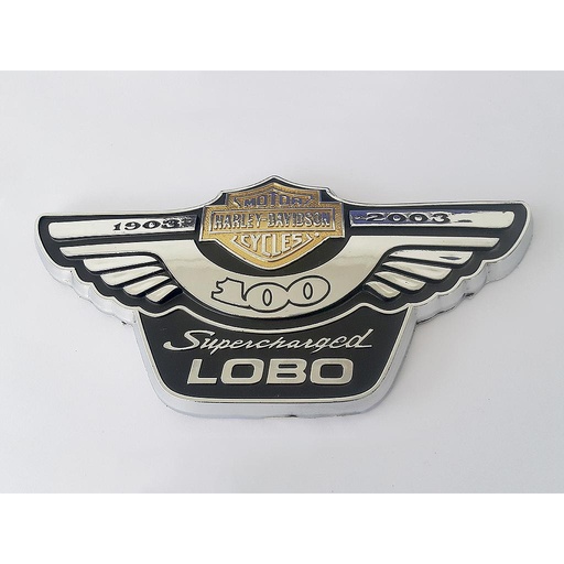 [LOFORINDOLT] INSIGNIA ORIGINAL FORD LOBO 100 DORADO LAT TRAS ( F-058)