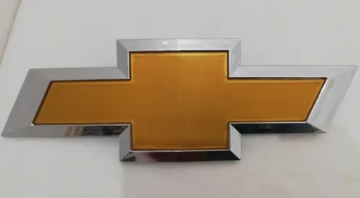 [CH07INSLOROPA] INSIGNIA ORIGINAL PARRILLA LOGO CHEVROLET PU DE 2014 AL 2015 C/PATAS 29X9.7CM C/FILO CROM 1 PZA ( M111CE-T) N-1