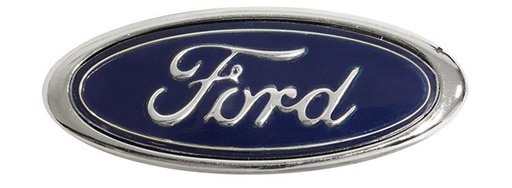 [FOOVIN6.5] INSIGNIA ORIGINAL PARRILLA LOGO FORD TOPAZ DE 1984 AL 1994 C/ADHERIBLE 8.5CM CROM 1 PZA