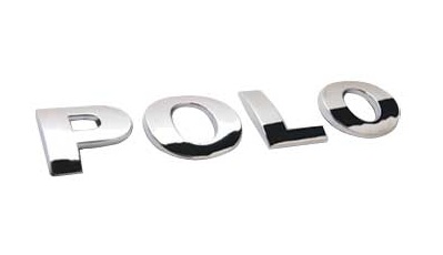 [VOPOL03INSLECR] INSIGNIA ORIGINAL TRAS LETRAS VOLKSWAGEN POLO DE 2003 AL 2008 CROM ( V-055)