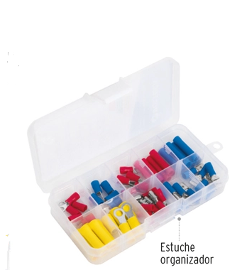 [TERA-K55] JUEGO DE 55 TERMINALES AISLADAS PARA CABLE AISLAMIENTO PVC VOLTECK COD. 48142 TERA-K55