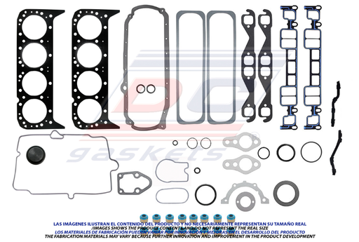 [FS1602] JUEGO DE JUNTAS DE MOTOR CHEVROLET PU V8 5.0 DE 1996 AL 2002 DC COD. FS1602(114774)
