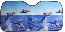 [INC7030600] PARASOL PLEGABLE DOBLE BURBUJA ALUM DELFINES 126 X 60 CM