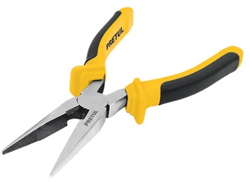 [7501206638484] PINZAS DE PUNTA Y CORTE 8" MANGO COMFORT GRIP PRETUL 1 PZA