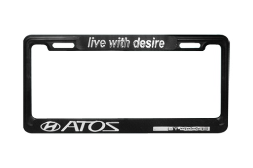 [PORPLAATOS] PORTAPLACA DODGE ATOS "LIVE WITH DESIRE" JGO