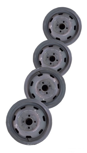 [R134B4P] RIN 13" 4 BIRLOS 100MM CHEVY/GOLF/TSURU/SPARK JGO 4 PZAS DESMONTADO