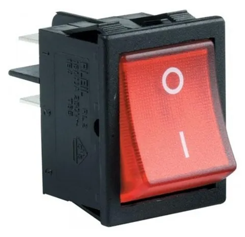 [019079F5] SWITCH TECLA ILUMINADO ROJO 4P MG0401207 BHA001-4 COD. 019079F5(113275)