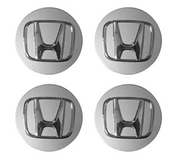 [MP-T007CR-4] TAPON RIN CENTRO HONDA CIVIC 69MM GRIS/CROM JGO 4 PZAS N2