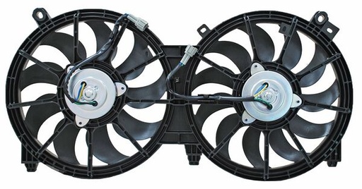 [NIMA09MOPADOCO] MOTOVENTILADOR NISSAN MAXIMA 09-13 P/ RAD P/AIRE DOBLE COMPLETO TW