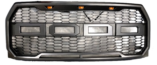 [FOF118PAGRRA] PARRILLA FORD F150 2015-19 GRIS TIPO RAPTOR C/ LEDS EX+