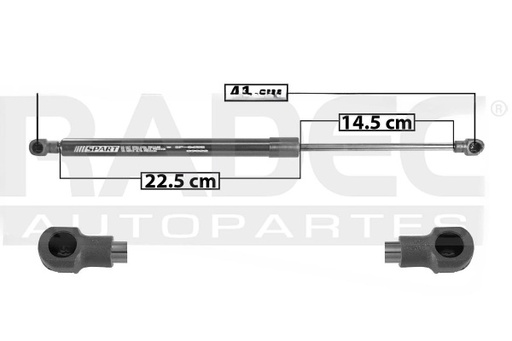 [CHBE18REGAR] AMORTIGUADOR 5TA PTA (RESORTE GAS) CHEVROLET BEAT 18-21 C/BASE DER