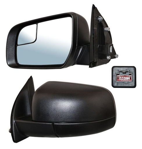 [ELFRA17EL-MOBI] ESPEJO FORD RANGER 17-21 ELECT TEXT C/PUNTO CIEGO 3 PINES IZQ TW
