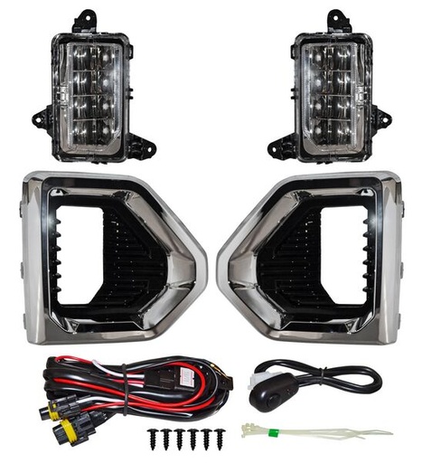 [GM8031E-LED-MOBI] FARO AUX (NIEBLA) GMC SIERRA 19-21 LEDS C/PARRILLA F/CROM JGO  TW