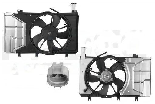 [218-3018-04] MOTOVENTILADOR TOYOTA YARIS DE 2018 A 2022 P/RADIADOR C/DEPOSITO COMPLETO 2PINES