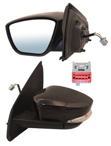 [ELFFG19EL] ESPEJO FORD FIGO 2019 AL 2023 ELEC P/PINTAR C/DIRECC 5 PINES IZQ