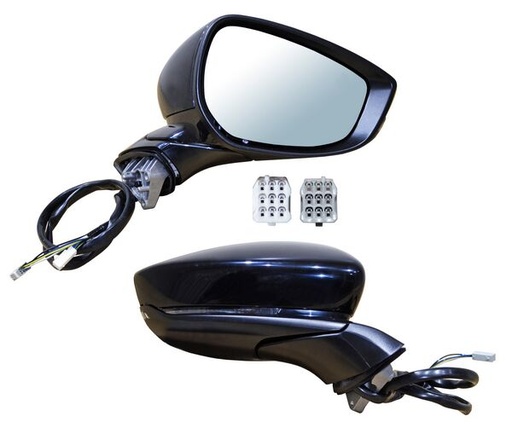 [ELM319ER2] ESPEJO MAZDA 3 2019-2024 ELECT P/PINTAR C/DIRECC C/MEM C/DESEMP 9 PINES DER