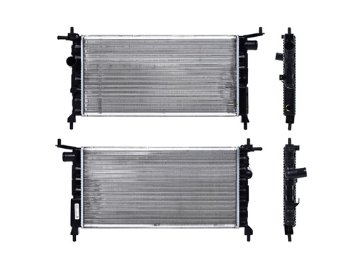 [RACH-CH94-AL] RADIADOR CHEVROLET CHEVY 1994 AL 2012 L4 1.4/1.6 LTS CORTO S/AA STD 20 4/5X10 1/16X26MM ALUM MEC VALEO