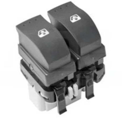 [CERE-CE07-NE3] CONTROL ELEVADOR RENAULT CLIO EURO 2007 AL 2012/DUSTER 11-16/KOLEOS 08-16/LAGUNA 03-07/MEGANE 04-10/SANDERO 07-15/SCENIC 05-08 10 PINS 2 TCLAS NEGRO BASE GRIS  12VCC DEL