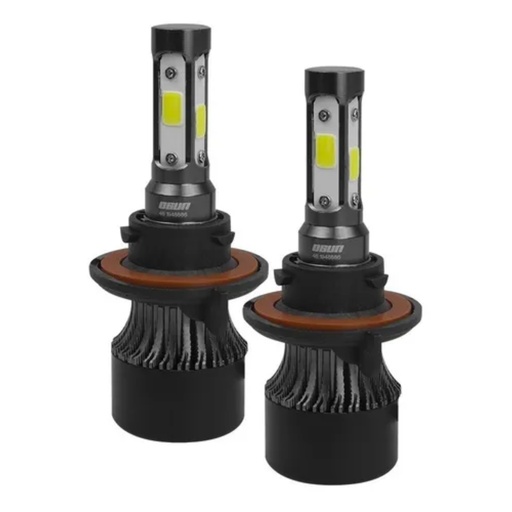 [BULE-H44C-J] BULBO (FOCO) LED H4 4 CARAS LUZ ALTA/BAJA 35W/55W 8000 LUMENES 9-32 V 2 PZAS OSUN C/VENTILADOR C/EMP MOJ