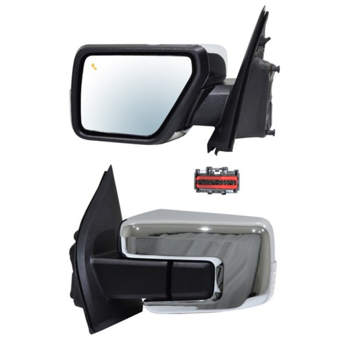 [ESFO-PU21-ELCR16I2] ESPEJO FORD PU/ F150 2021 AL 2024 ELECT CROM C/DIRECC C/DESEMP C/LUZ INF C/SENS PUNTO CIEGO C/MEM AUTOABATIBLE 16 PINES IZQ