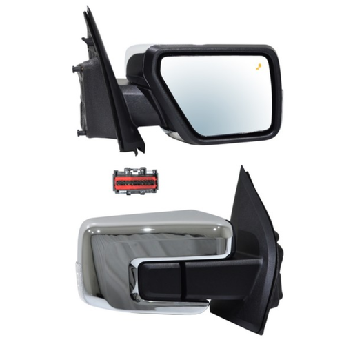 [ESFO-PU21-ELCR16I1] ESPEJO FORD PU/ F150 2021 AL 2024 ELECT CROM C/DIRECC C/DESEMP C/LUZ INF C/SENS PUNTO CIEGO C/SENS TEMP C/MEM AUTOABATIBLE 16 PINES DER