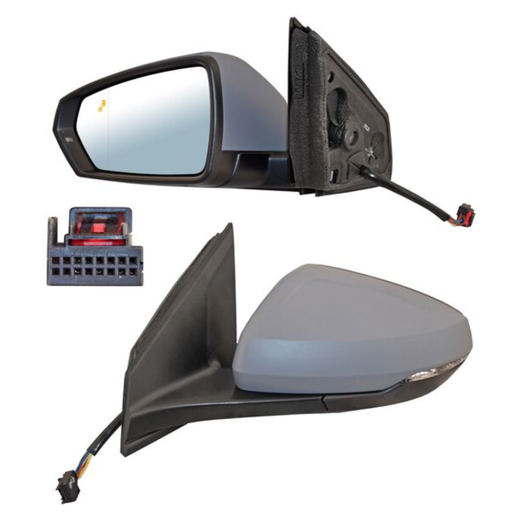 [ESVO-VI20-EL10I2] ESPEJO VOLKSWAGEN VIRTUS 2020 AL 2022 ELECT P/PINT C/DIRECC C/DESEMP C/MEM C/SENS PUNTO CIEGO AUTOABATIBLE 10 PINES IZQ