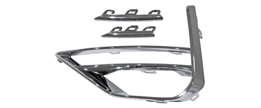 [MOCH-T823-PXCR2] MOLDURA PARRILLA CHIREY TIGGO 8 PRO 2023 AL 2024 P/FARO AUX 3 PZAS CROM IZQ JGO