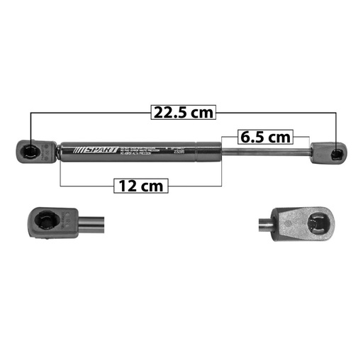 [51203MAN] AMORTIGUADOR 5TA PUERTA CHEVROLET BLAZER (S10) 95-04/ OLDSMOBILE BRAVADA 96-02/ JIMMY 95-01/ CHEVROLET SILVERADO CAJA CERRADA 95-98/ CHEVROLET SUBURBAN 92-99/ CHEVROLET TAHOE 92-99/ YUKON 92-99/ P/5TA PUERTA (PARTE INFERIOR) BAJADA LENTA 22.5 12 6.5 SPART TUR DER/ IZQTRASERA 5TA PUERTA INFERIOR