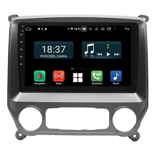 [ESCH-SI14-NE] ESTEREO CHEVROLET SILVERADO 2014 AL 2018 NEG CAR PLAY ANDROID GPS WIFI C/PANTALLA TACTIL C/CAMARA REVERSA REAKO SOUND
